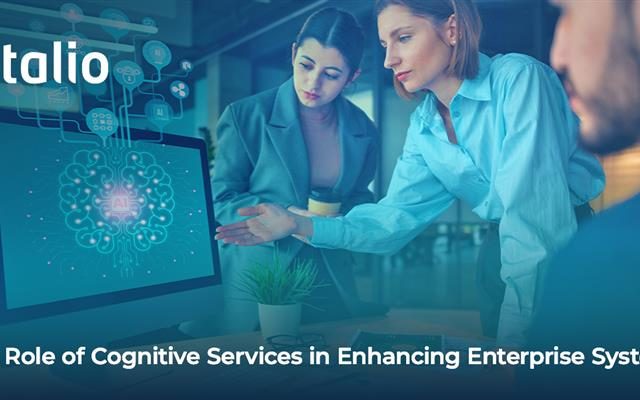 Cognitive services software enhances enterprise systems with AI-driven automation, improving efficiency and decision-making.
